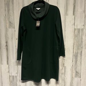 J. Jill Pure Jill green dress w/ pockets Medium